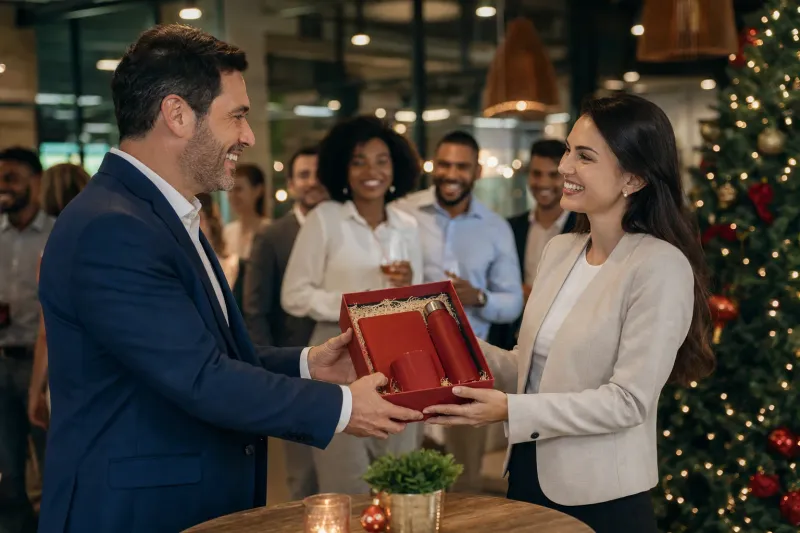 Kits Confraternização e Natal em uso