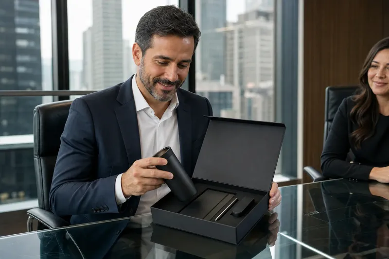 Kits Executivos Premium em uso
